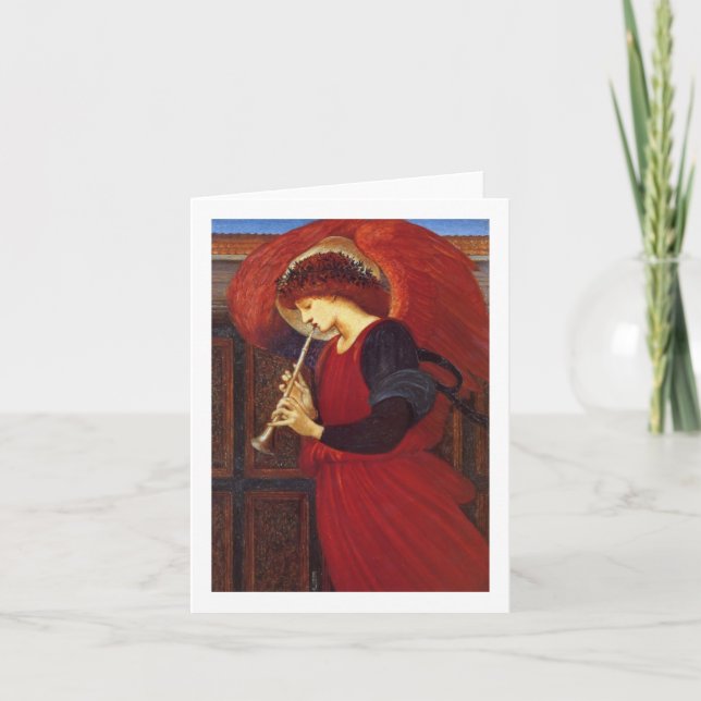 Angel with Trumpet, Burne Jones Holiday Card (Front)