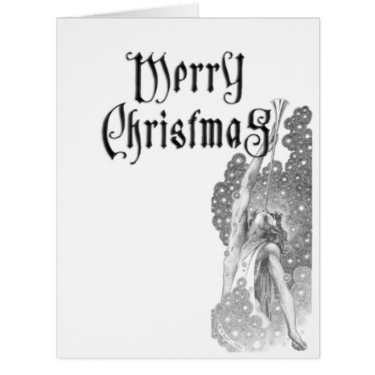 Angel with Trumpet Christmas Card (Front)