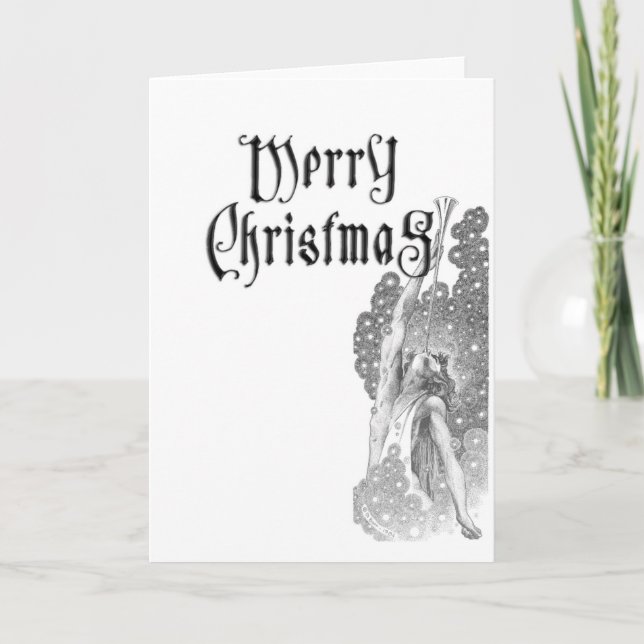 Angel with Trumpet Christmas Card (Front)