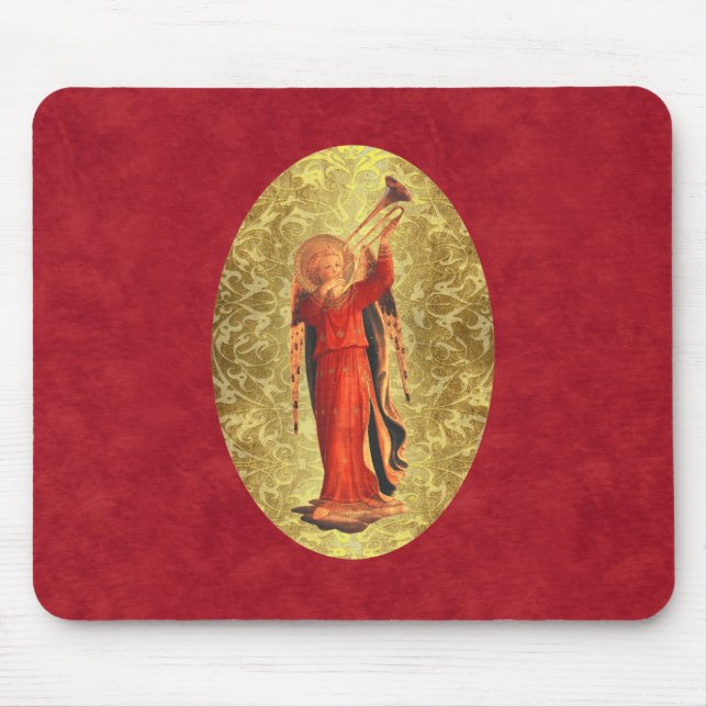 Angel with Trumpet Mouse Pad (Front)