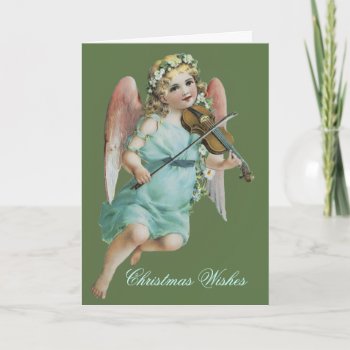 Angel With Violin Card by weepingcherrylane at Zazzle