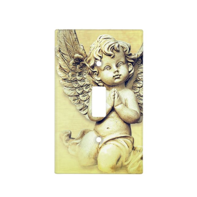Angel with Wings Double Light Switch PLate (Front)