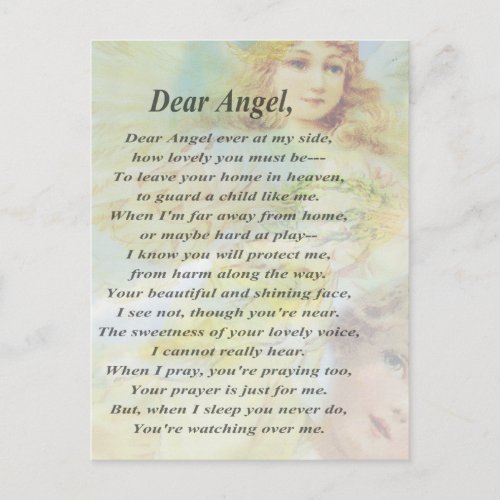Angel with Wreath Postcard