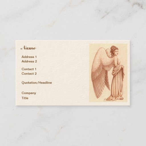 Customizable Angel Woman Business Cards