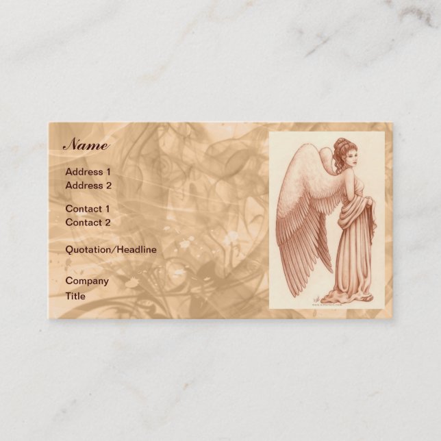 Angel Woman Business Card (Front)