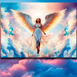Angel woman wings celestial religion heaven poster