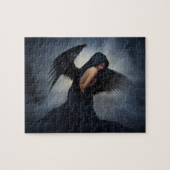 Angel women sad art jigsaw puzzle (Horizontal)