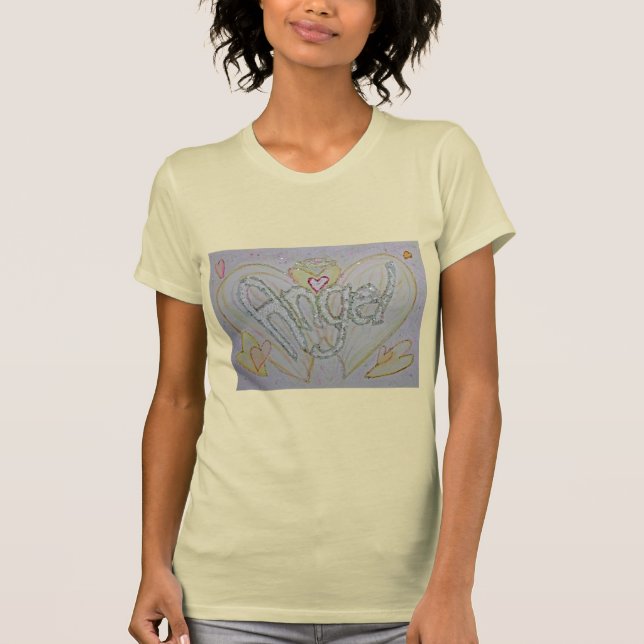 Angel Word Inspirational Custom Art T-shirts (Front)