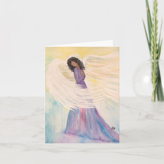 Angel Wrapped in Love - BLANK Note Card (Front)