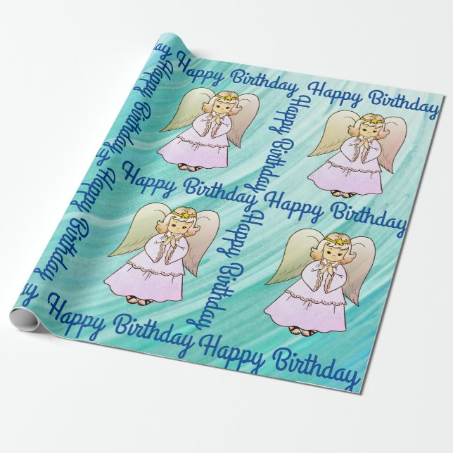 Angel Wrapping Paper (Unrolled)