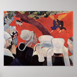 Angel Wrestling with Jacob, Paul Gauguin Poster