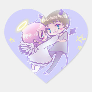 Angel x Demon Luv Sticker
