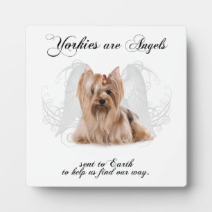Angel Yorkie Plaque
