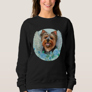 Angel Yorkie with WIngs Yorkshire Terrier Dog Memo Sweatshirt