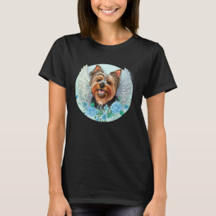 Angel Yorkie with WIngs Yorkshire Terrier Dog Memo T-Shirt