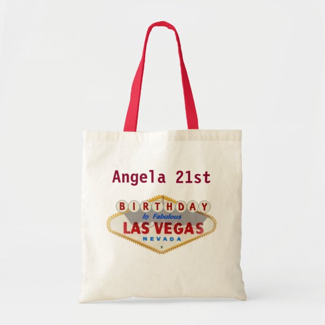 Angela 21st Birthday Las Vegas Tote Bag (Front)
