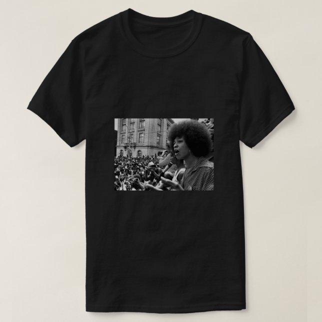 Angela Davis Speech Fitted Scoop T-Shirt (Design Front)