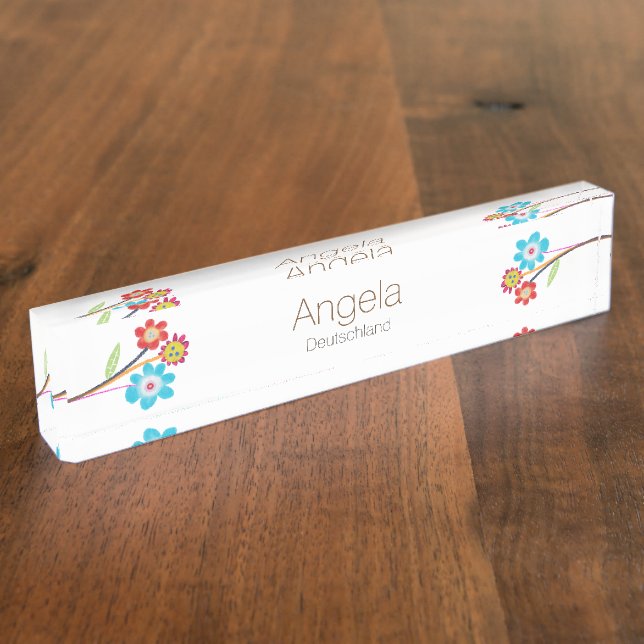 Angela Desk Name Plate (Side)