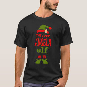 ANGELA Elf Good Christmas Matching Pajama Party T-Shirt