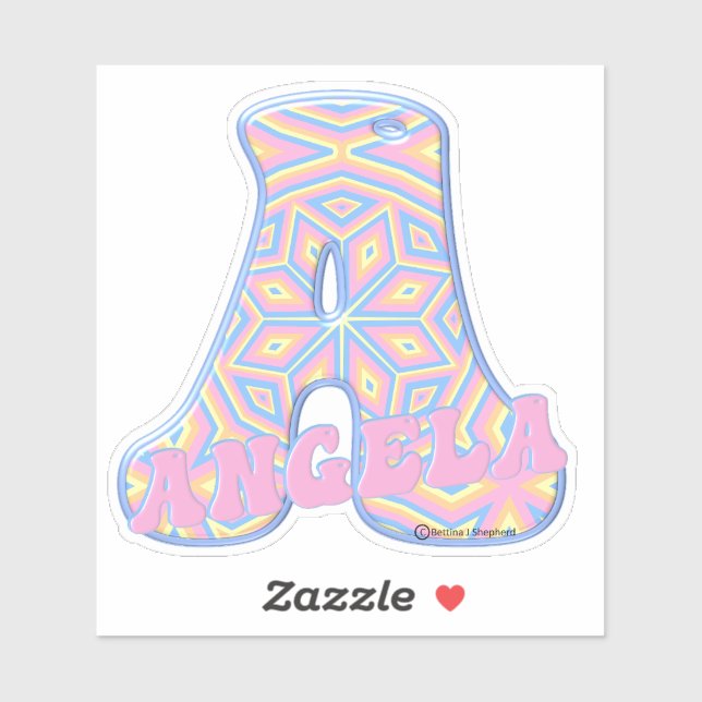 Angela Funky Names Sticker (Sheet)