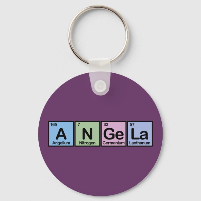 Angela made of Elements Keychain (Front)