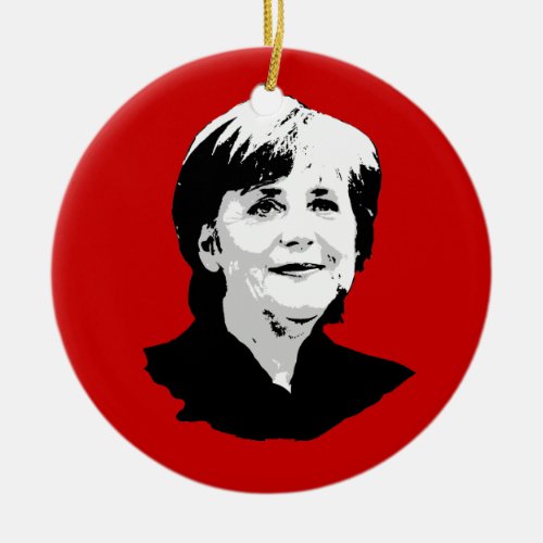 Angela Merkel Ceramic Ornament