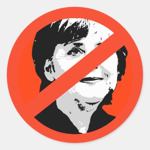 Angela Merkel Classic Round Sticker