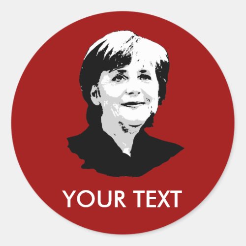 Angela Merkel Classic Round Sticker