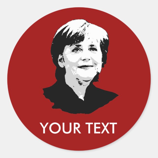 Angela Merkel Classic Round Sticker (Front)