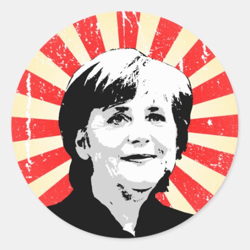 Angela Merkel Classic Round Sticker