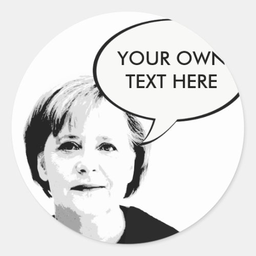 Angela Merkel __ International Leader _png Classic Round Sticker