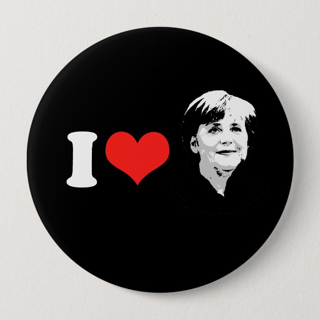 Angela Merkel Pinback Button (Front)