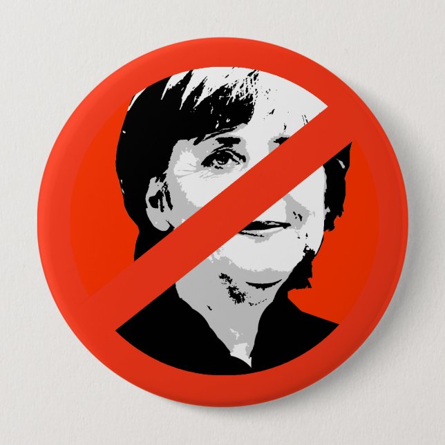 Angela Merkel Pinback Button (Front)