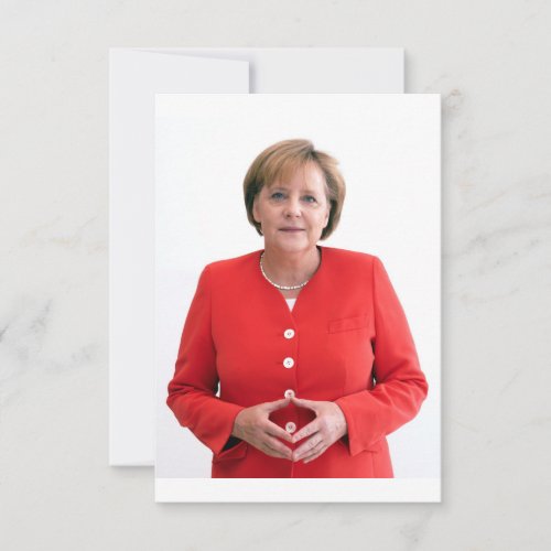 Angela Merkel Portrait Save The Date