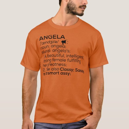Angela Name Definition Angela Female Name T_Shirt