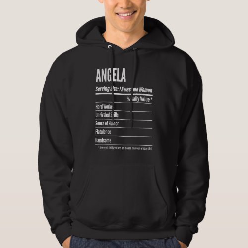 Angela  Nutritional Facts Serving Size Calories Hoodie
