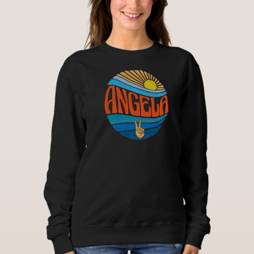 Angela Vintage Sunset Angela Groovy Tie Dye Sweatshirt