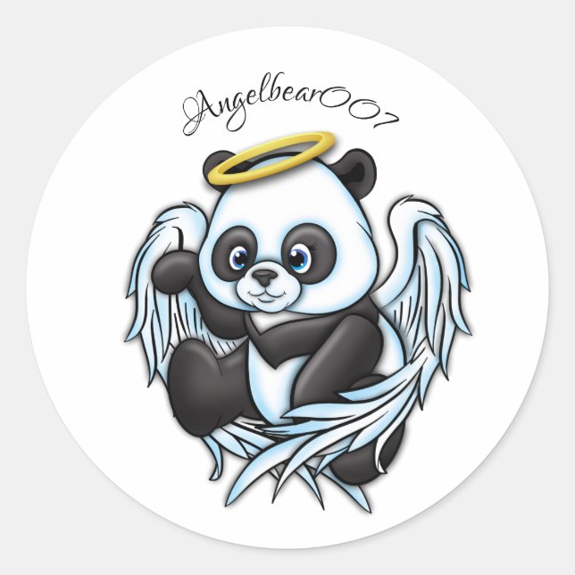 angelbear007 design classic round sticker (Front)