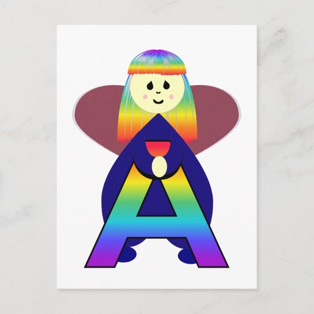 Angelbet Letter A Postcard (Front)