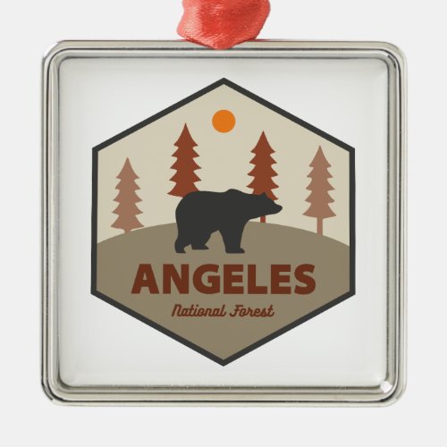 Angeles National Forest California Bear Metal Ornament