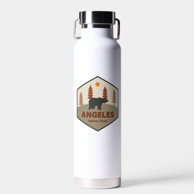 Angeles National Forest California Bear Water Bottle (Front)