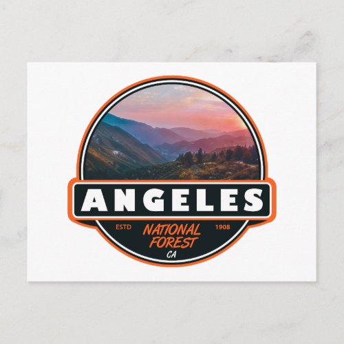Angeles National Forest California Emblem Postcard