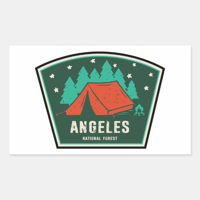 Angeles National Forest Camping Rectangular Sticker (Front)