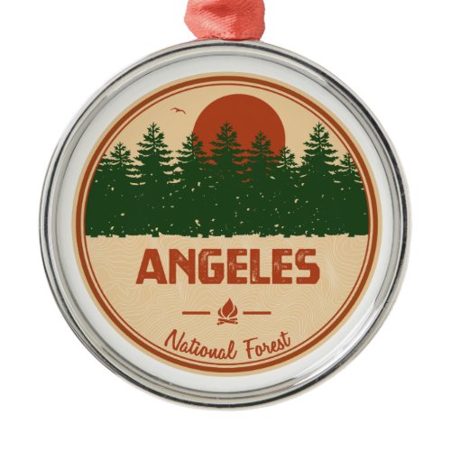 Angeles National Forest Metal Ornament
