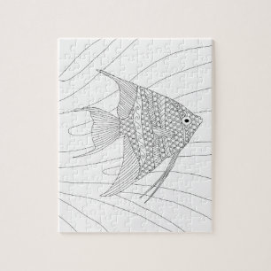 Angelfish Adult Coloring Puzzle