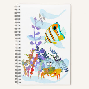 Angelfish and Ocean Friends Spiral Notebook