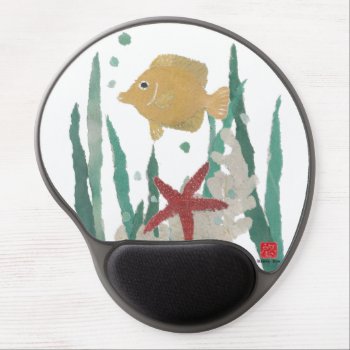 Angelfish And Starfish Tropical Mousepad by BlessHue at Zazzle