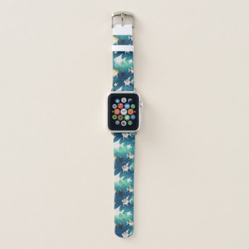 Angelfish Aquarium Pattern Apple Watch Band