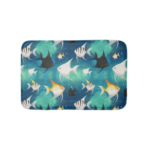 Angelfish Aquarium Pattern Bath Mat