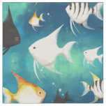 Angelfish Aquarium Pattern Fabric